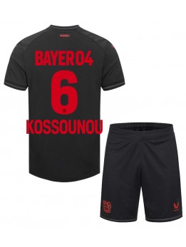 Bayer Leverkusen Odilon Kossounou #6 Heimtrikotsatz für Kinder 2023-24 Kurzarm (+ Kurze Hosen)